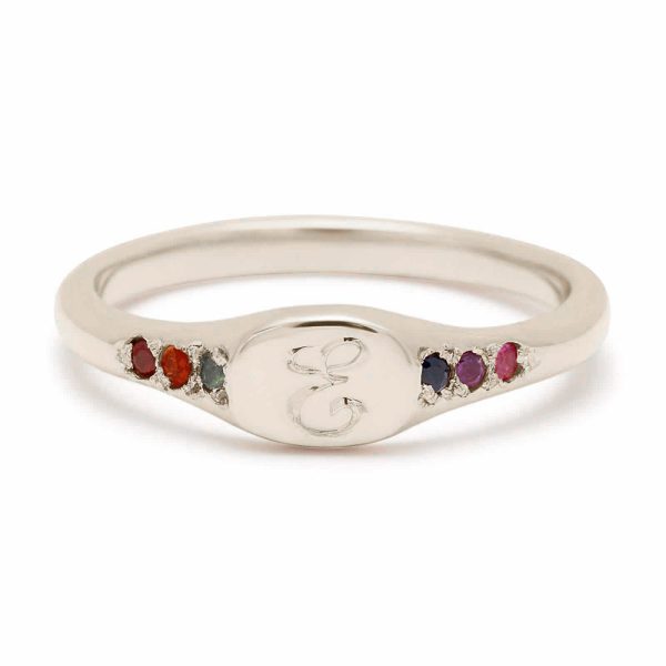 rainbow-mini-signet-ring-whitegold white gold rainbow mini signet ring