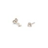 White Diamond Letter Stud