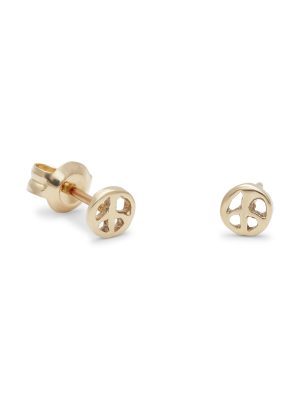 Teeny Tiny Peace Sign Studs