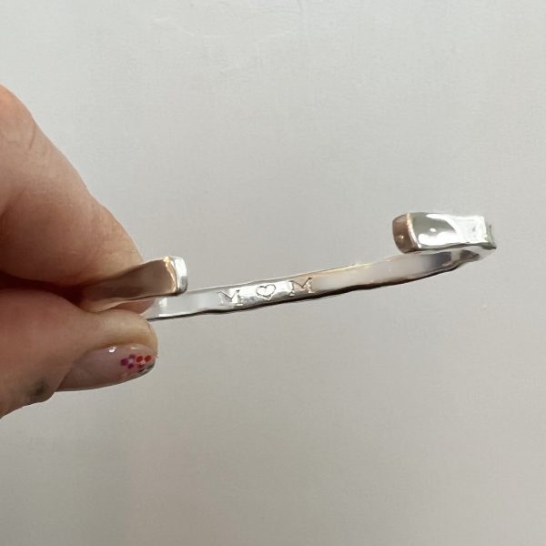 silver-cuff-mom-bracelet White Diamond Cuff Bracelet