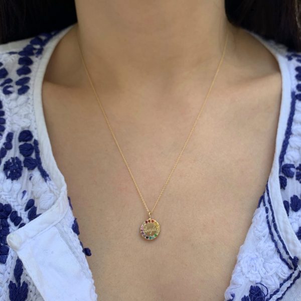 Circle Charm Gemstones