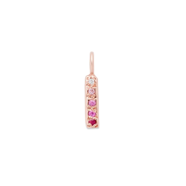 custom-skinny-bar-charm-diamonds-pink-hues-14k-pink-gold skinny bar charm necklace - customizable diamonds & gems - 14k pink gold