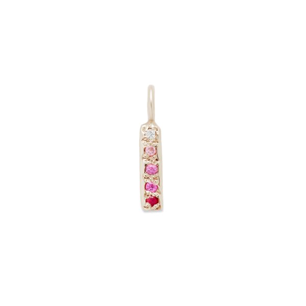 custom-skinny-bar-charm-diamonds-pink-hues-14k-white-gold skinny bar charm necklace - customizable diamonds & gems - 14k white gold