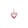 custom-heart-charm-white-diamond-pink-ombre-14k-pink-gold-necklace heart charm 14k gold necklace - customizable diamonds & gems - 14k pink gold