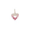 custom-heart-charm-white-diamond-pink-ombre-14k-white-gold-necklace heart charm 14k gold necklace - customizable diamonds & gems - 14k white gold