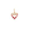 custom-heart-charm-white-diamond-pink-ombre-14k-yellow-gold-necklace heart charm 14k gold necklace - customizable diamonds & gems - 14k yellow gold
