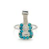 Silver Turquoise Guitar Ring