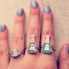 Silver Turquoise Guitar Ring