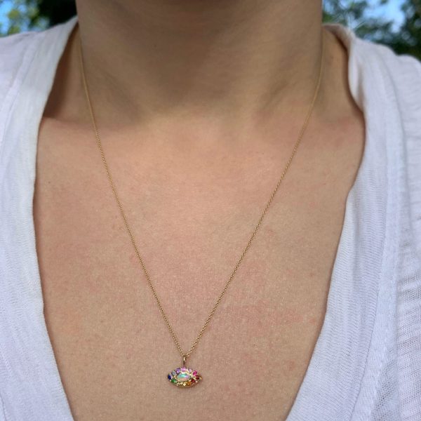 tiny-eye-charm-necklaces tiny eye charm necklaces