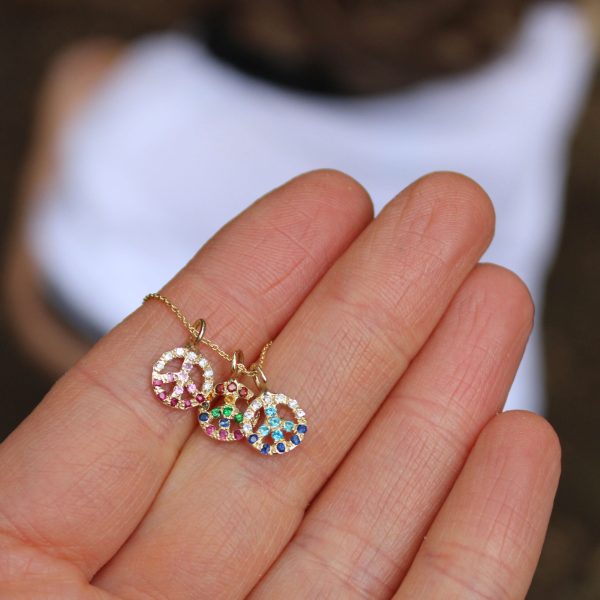 mini peace sign jewelry charms