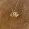 sun charm moon charm necklace jewelry 14k yellow gold