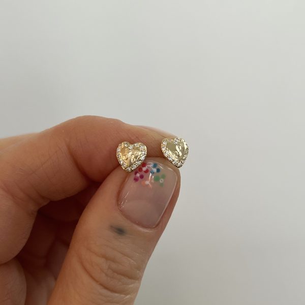 diamond-heart-studs Engraved Diamond Heart Studs