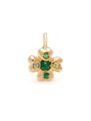 clover lucky charm jewelry - yellow gold