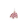 bear charm 14k gold necklace - customizable diamonds & gems - 14k white gold