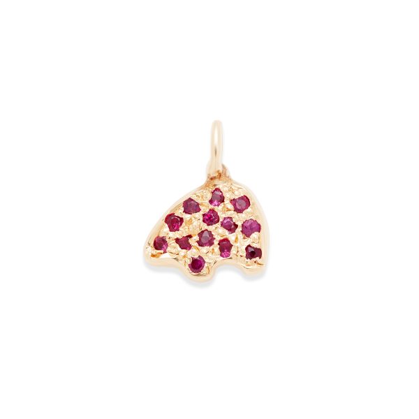 bear charm 14k gold necklace - customizable diamonds & gems - 14k yellow gold