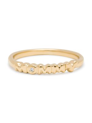 mommy-ring-diamond-band-yellow-gold Mommy Band Ring with Diamond in Yellow Gold