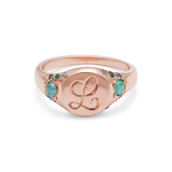 custom-large-signet-ring-14k-pink-gold Custom Large Signet Ring in 14k pink gold