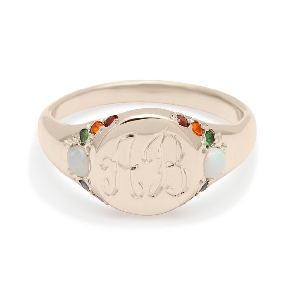 large-signet-ring-white-gold large signet ring custom white gold