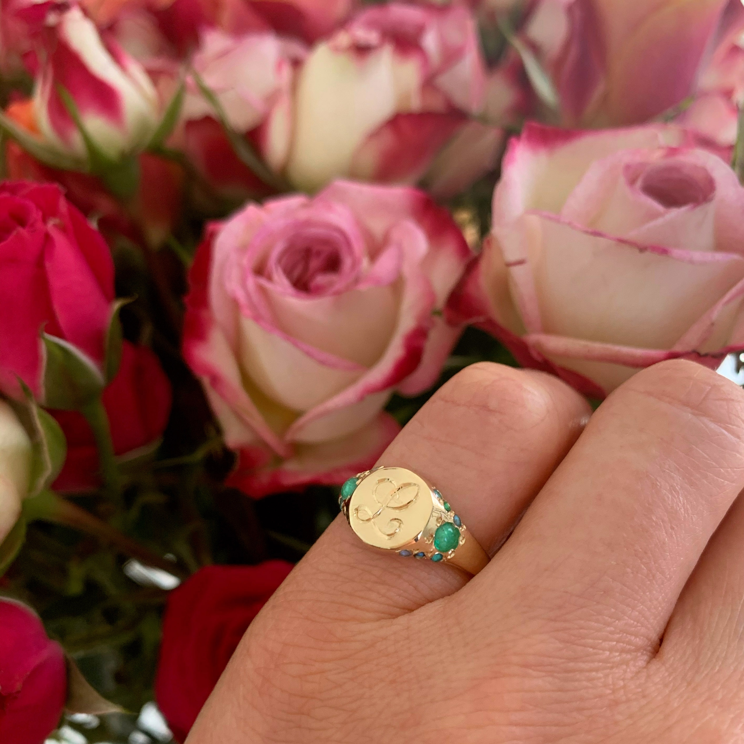 spring new ring custom large signet ring