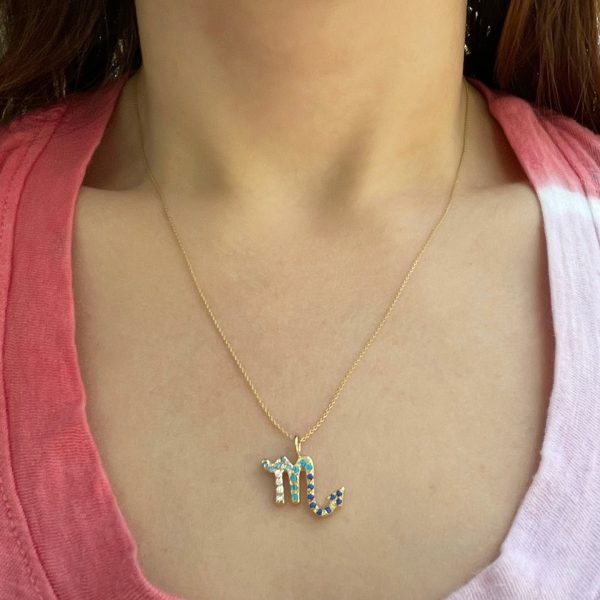 scorpio-zodiac-sign-charm-pendant-on-necklace Scorpio zodiac sign charm pendant necklace