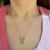 Taurus zodiac sign charm pendant necklace