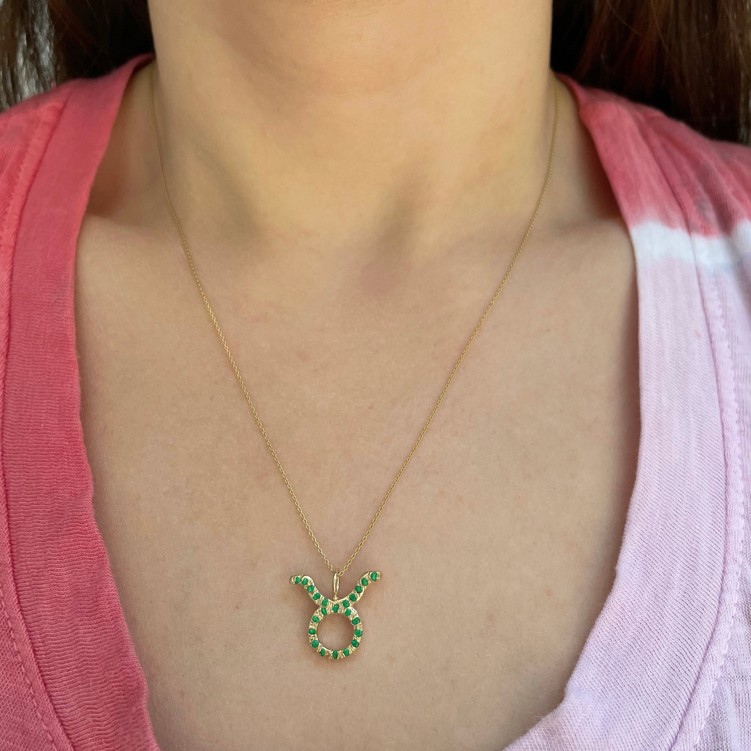 taurus-zodiac-sign-charm-pendant-on-necklace Taurus zodiac sign charm pendant necklace