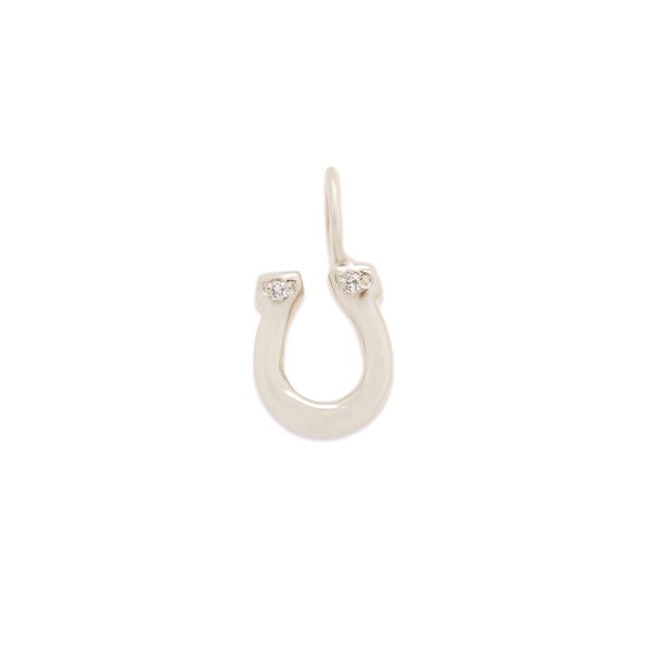 horseshoe-charm-necklace-diamond-gold-14k-white-gold horseshoe charm necklace in 14k white gold with diamonds or gemstones
