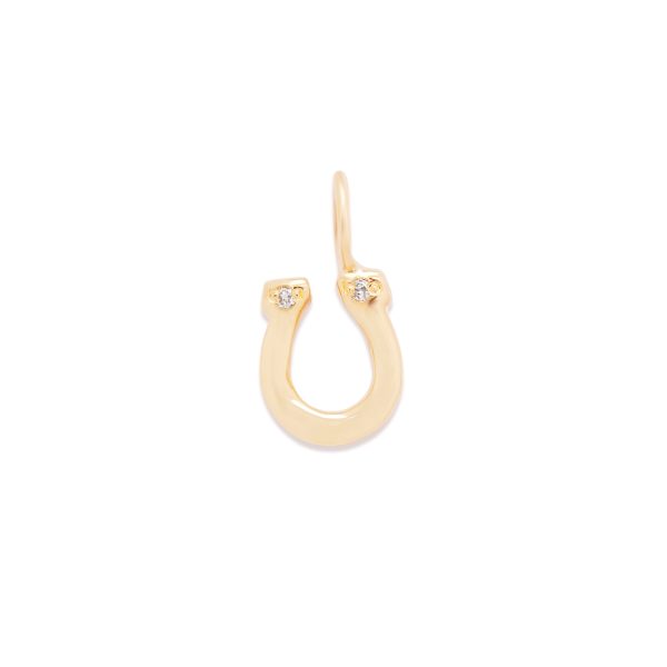 horseshoe-charm-necklace-diamond-gold-14k-yellow-gold horseshoe charm necklace in 14k yellow gold with diamonds or gemstones