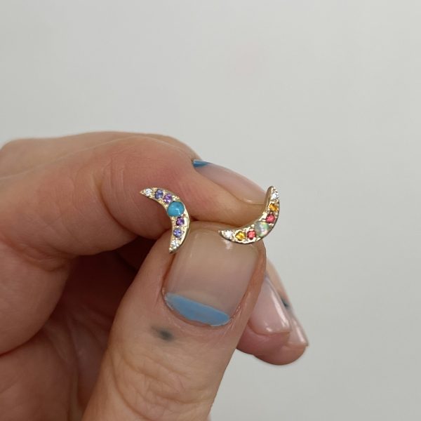 Custom Mini Moon Studs