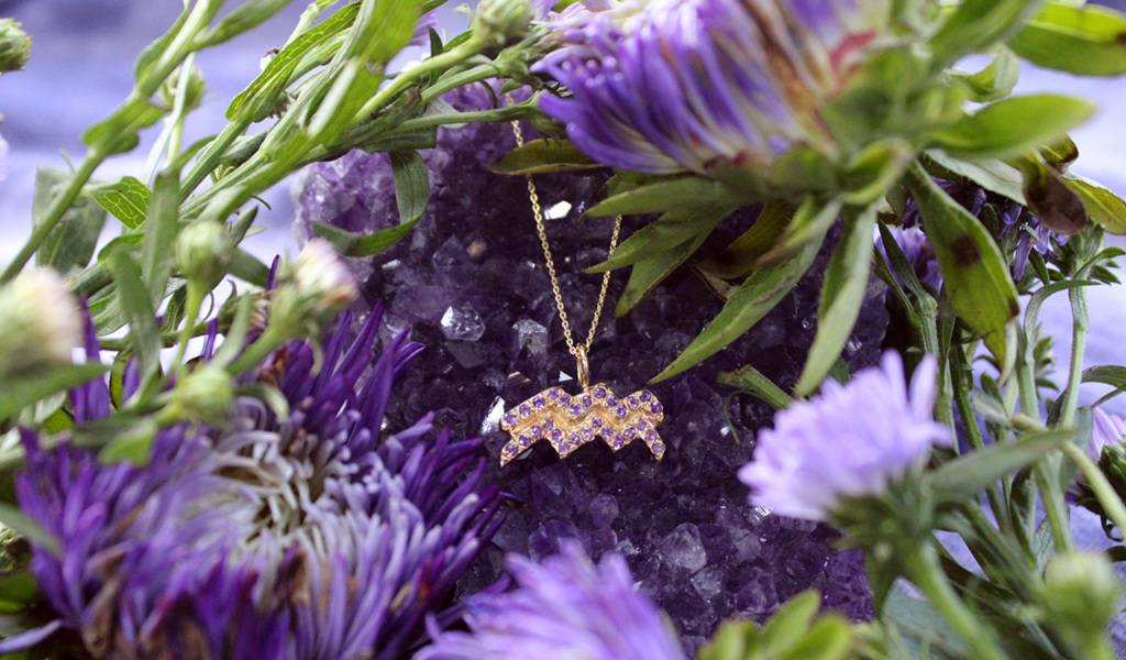 Aquarius charm necklaces