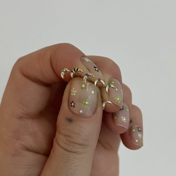 color_gems_teeny_moon_studs_earrings Custom Teeny Tiny Moon Studs