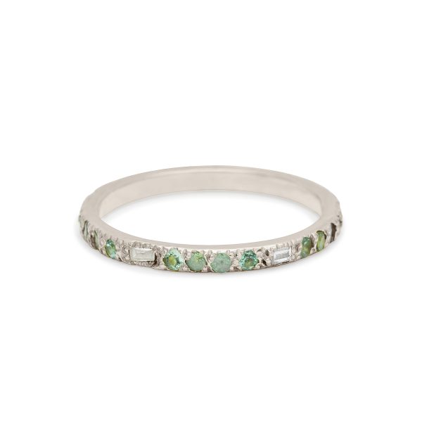custom-baguette-band-18k-white-gold-diamonds-gemstones Custom Baguette Band in 18k white gold with diamonds and gemstones personalized