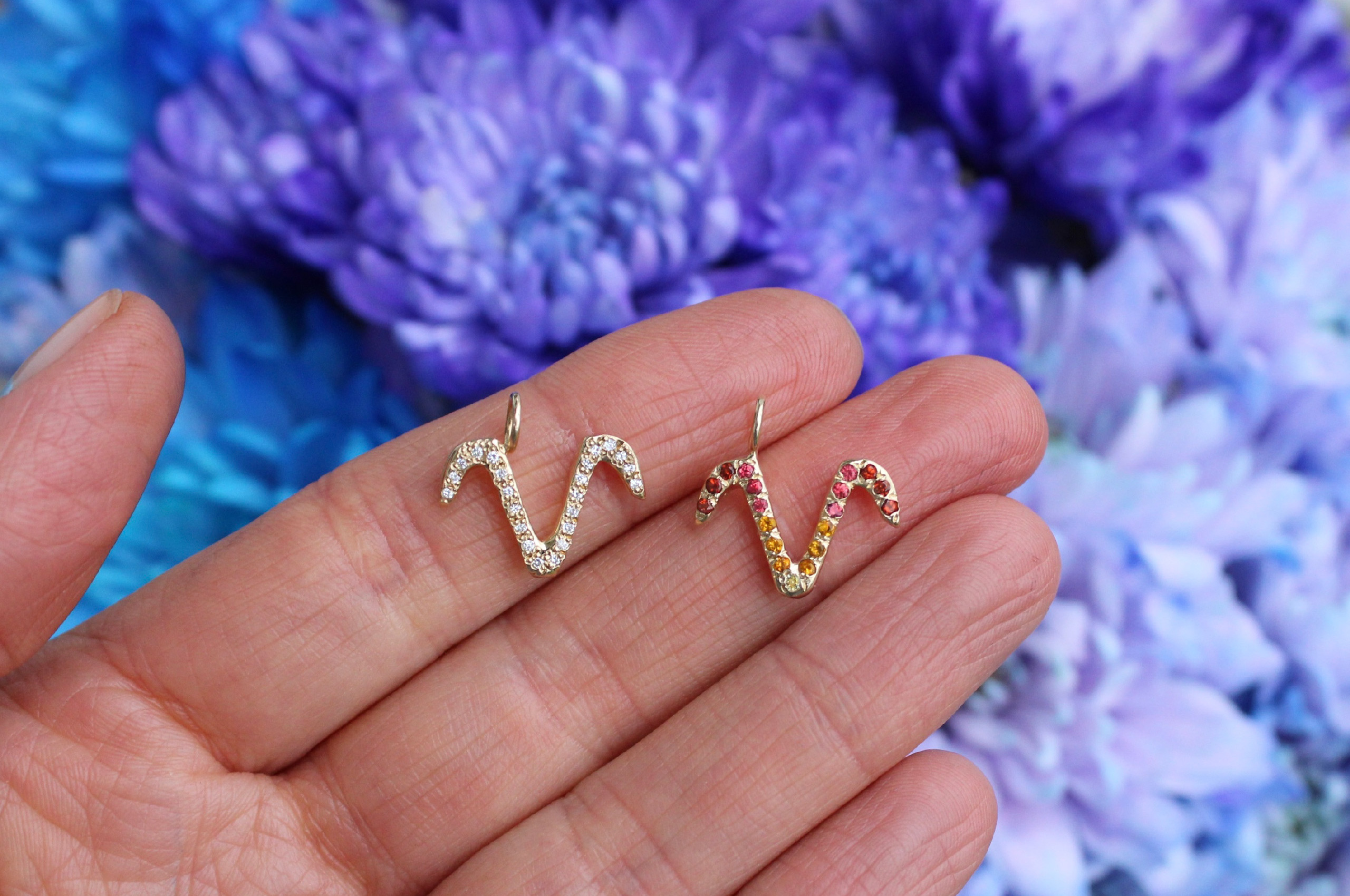 Aries diamond necklaces gold gemstones
