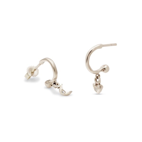moon-charm-white-gold-left-heart-charm-white-gold-right Custom Charm Huggies