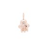 hamsa charm in 14k pink gold with diamonds