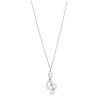 silver-treble-clef-note-black-diamond-charm-necklace Treble clef charm necklace in sterling silver with black diamonds