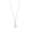 silver-treble-clef-note-diamond-charm-necklace Treble clef charm necklace in sterling silver with white diamonds