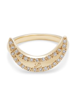 custom moon signet ring 14k yellow gold