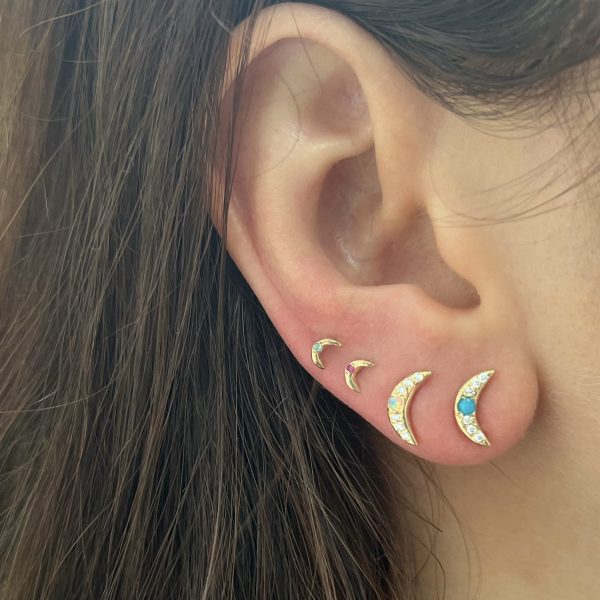 Custom Mini Moon Studs