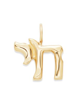 Chai symbol charm in 14k yellow gold