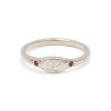 custom classic mini signet ring in 14k white gold