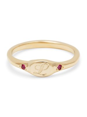 custom classic mini signet ring in 14k yellow gold