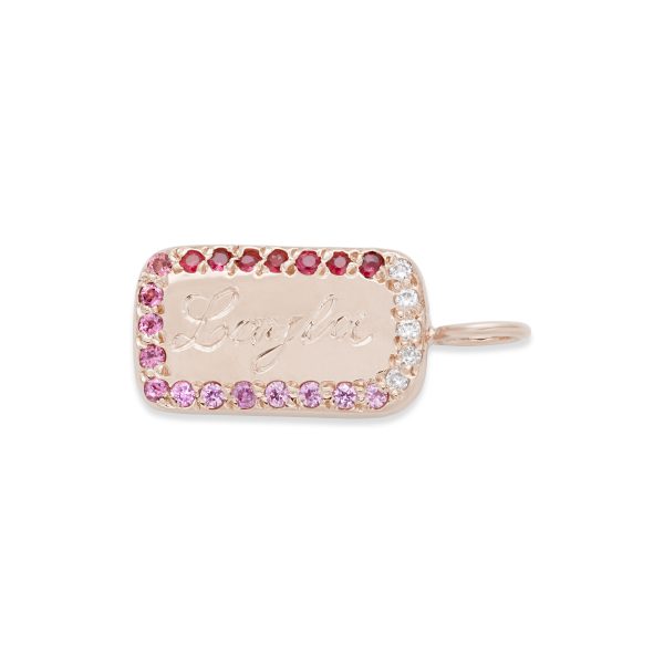 id-tablet-charm-engravable-personalize-diamonds-gemstones-birthstones-rainbow-hue-14k-pink-gold Custom ID Tablet Charm
