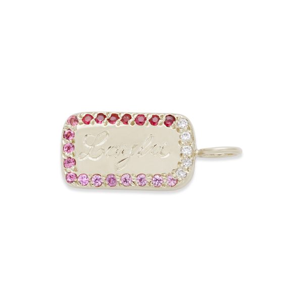 id-tablet-charm-engravable-personalize-diamonds-gemstones-birthstones-rainbow-hue-14k-white-gold Custom ID Tablet Charm