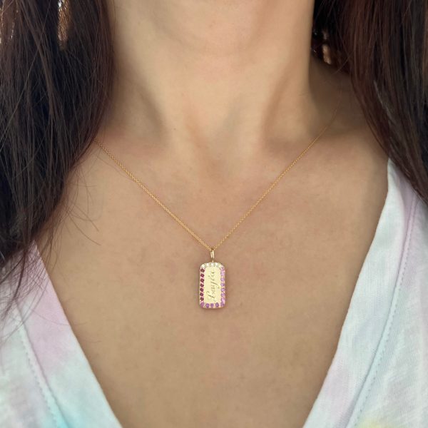 id-tablet-charm-gold-gemstones-diamond-necklace-elisa-solomon-jewelry id tablet charm gold gemstones diamond necklace