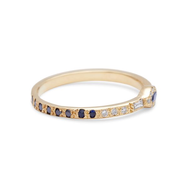Blue Sapphire Marquis Band