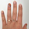 wearing the custom classic mini signet ring with engraving