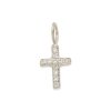 white-gold-cross-charm-14k-gold cross charm with diamonds in 14k white gold