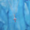 white_gold_cross_necklace Custom Cross Charm