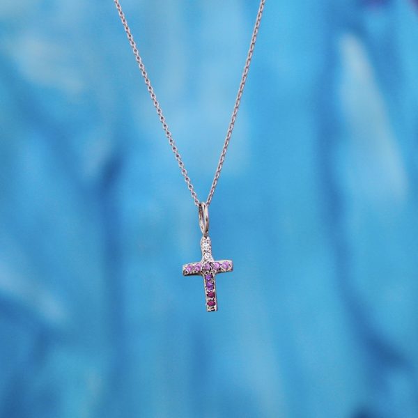 white_gold_cross_necklace Custom Cross Charm